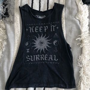 Urban outfitters Keep it surreal muscle tank